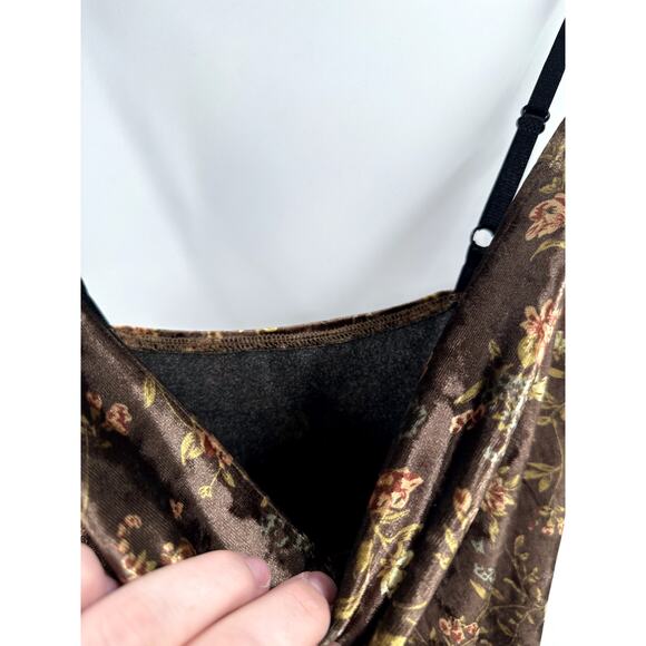 Y2K Bodycon Midi Floral Antique Colored Dress Size Small - Picture 4 of 8